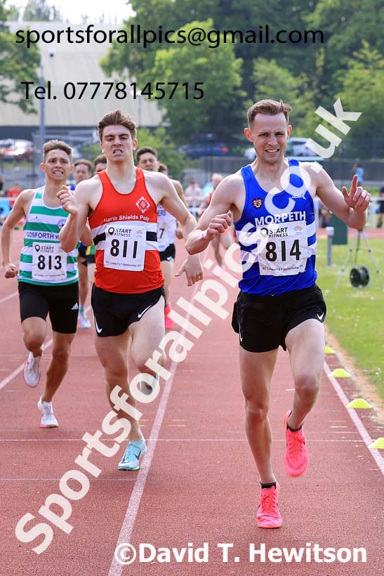 Mens Seniors 800 metres, 2024 North Eastern Track and Field Champs., Middlesbrough.  Photo: David T. Hewitson/Sports for All Pics